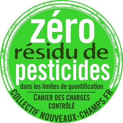 label zéro résidu de pesticides