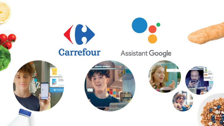 Google Carrefour courses commande vocale