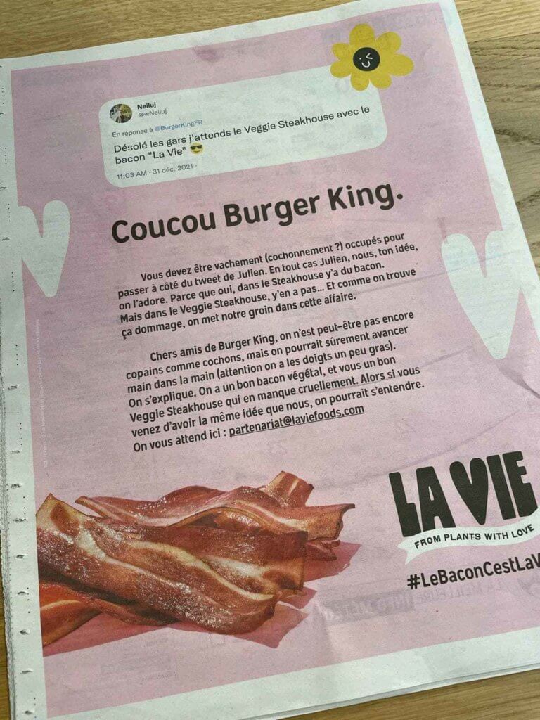 la vie burger king